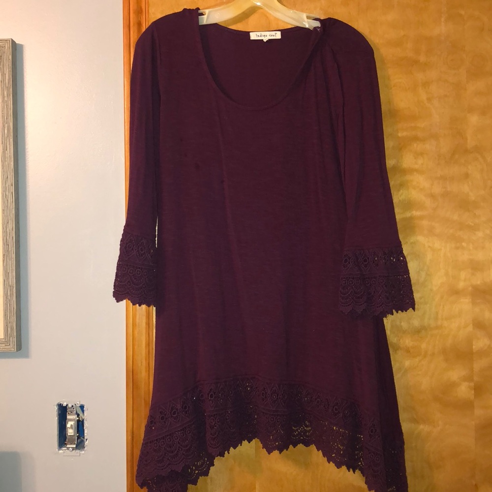 Plum Long Top